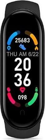 Activity Tracker M6 Smart Band με Παλμογράφο Μαύρο