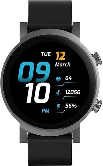 Ticwatch E3 44mm Αδιάβροχο Smartwatch με Παλμογράφο Panther Black