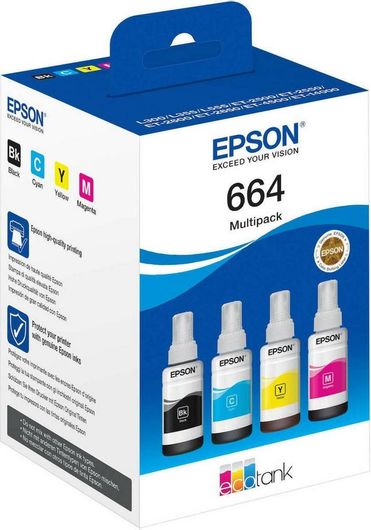 Μελάνια Εκτυπωτή Epson 664 InkJet C13T664640 Multi-Pack Πολύχρωμο