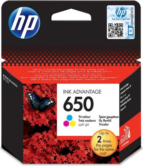 Μελάνι Εκτυπωτή InkJet HP 650 Πολλαπλό Color