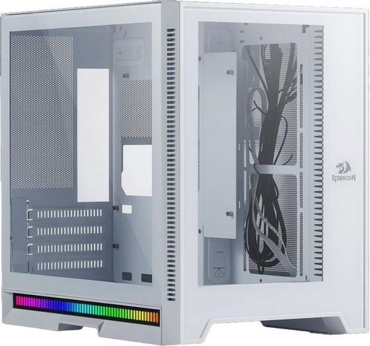 Κουτί Υπολογιστή MC211 Gaming Mini Tower με Πλαϊνό Παράθυρο & RGB Φωτισμό Λευκό
