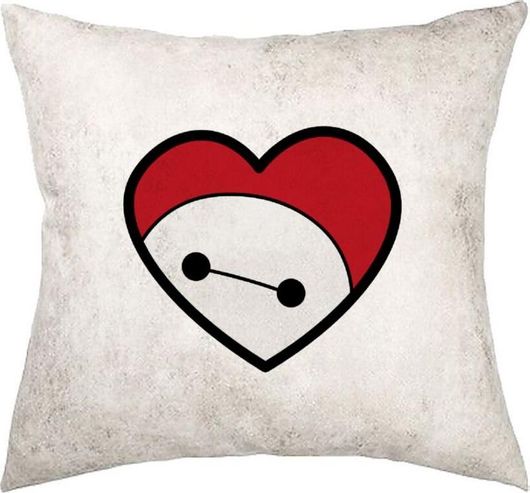 Μαξιλάρι Καναπέ Baymax Heart Δερματίνη Γκρι 40x40cm