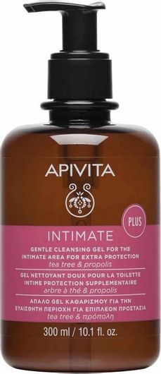Gel Καθαρισμού Apivita Intimate Plus Gentle Cleansing pH 4.5 Tea Tree & Propolis 300ml