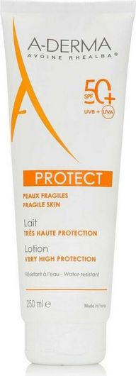 Αντηλιακή Κρέμα Σώματος A-Derma Protect Lotion Fragile Skin SPF50 250ml