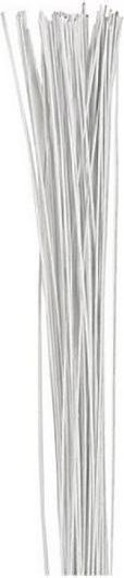 Σύρματα Λουλουδιών No18 Λευκό 40cm 50τμχ