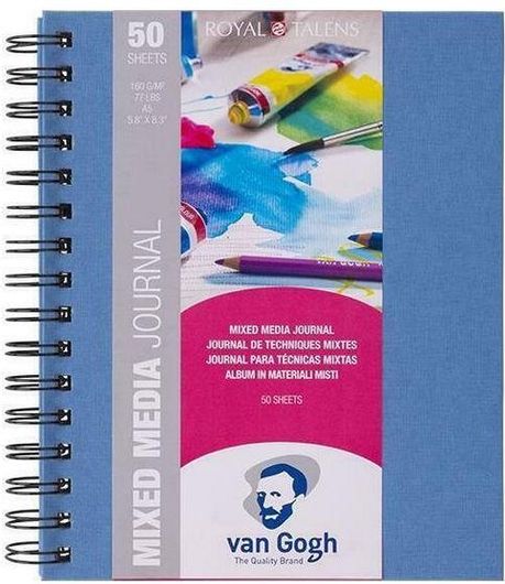 Σημειωματάριο Royal Talens Gogh Mix Media Journal Σπιράλ 50 Φύλλων A5 Ριγέ