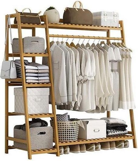 Next Κρεμάστρα Δαπέδου από Ξύλο Καφέ 130x40x140cm