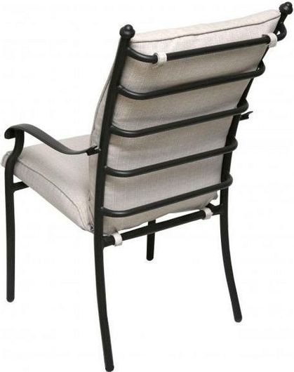 Καρέκλα Εξωτερικού Χώρου Αλουμινίου με Μπράτσα & Μαξιλάρι 60x61x52/9 5cmΑνθρακί