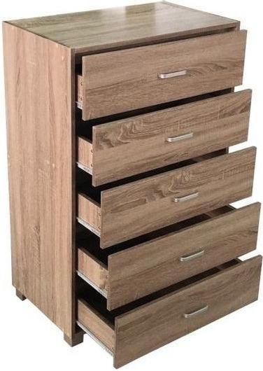 Συρταριέρα Κρεβατοκάμαρας Velco Ξύλινη με 5 Συρτάρια 68x40x101cm