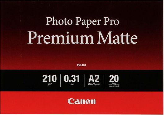 Φωτογραφικό Χαρτί Canon PM-101 Pro Premium Matte A2 210gr / m² για Εκτυπωτές Inkjet 20 Φύλλα