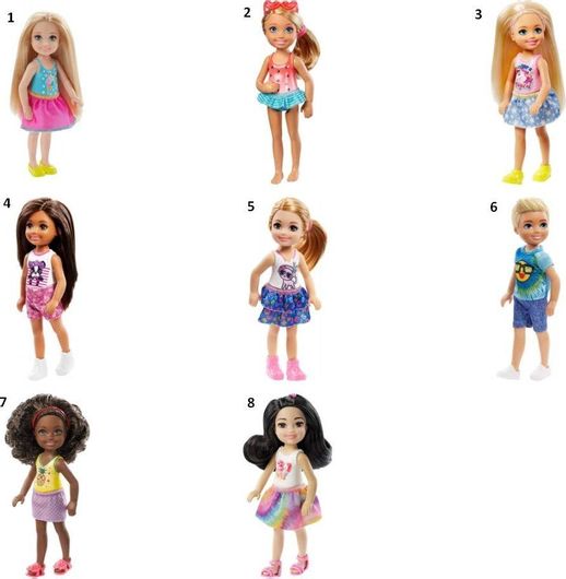 Κούκλα Barbie Mattel Τσέλσι & Φίλοι Τυχαία Επιλογή Σχεδίου