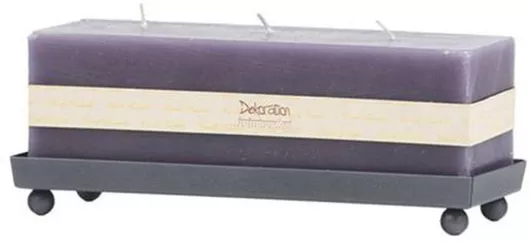 Κερί με Μεταλλική Βάση 15x8.50cm Μοβ