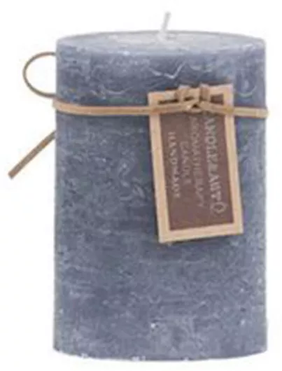 Κερί 7x7x10cm Γκρί