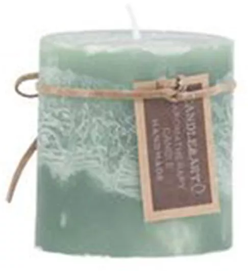 Κερί Κορμός 7x7x7cm Πράσινο