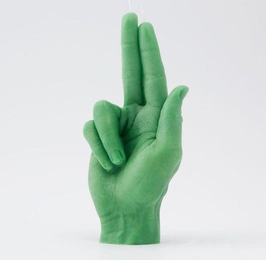 Κερί Candlehand Χειρονομίας, Gun Fingers Πράσινο 360gr