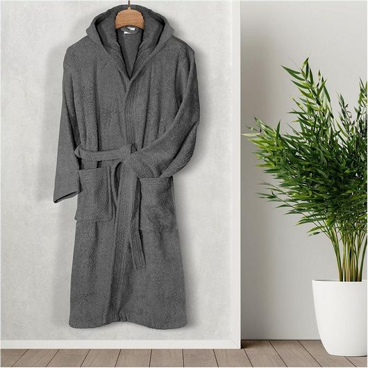 Μπουρνουζι Lino Erasia Σκούρο Γκρι XXL