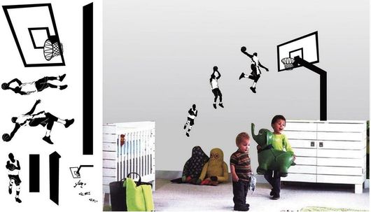 Αυτοκόλλητα Παιδικού Δωματίου Next Τοίχου Basketball 30x60cm