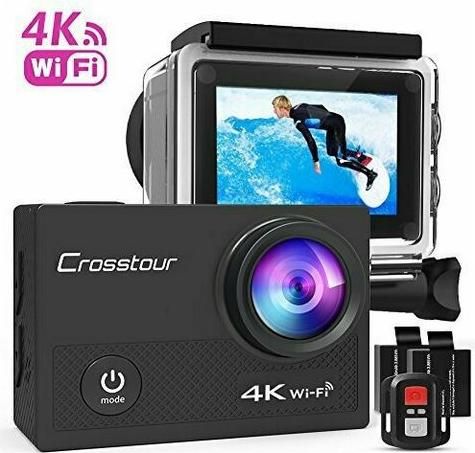 Action Camera Crosstour CT9000 4K Ultra HD Υποβρύχια με Θήκη με WiFi με Οθόνη Μαύρο