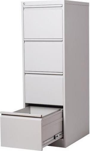 Συρταριέρα Γραφείου Next Μεταλλική με Κλειδαριά & 4 Συρτάρια Γκρι 62x46x133cm