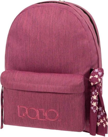 Σχολική Τσάντα Πλάτης Γυμνασίου / Λυκείου Polo Original Double Scarf Μοβ