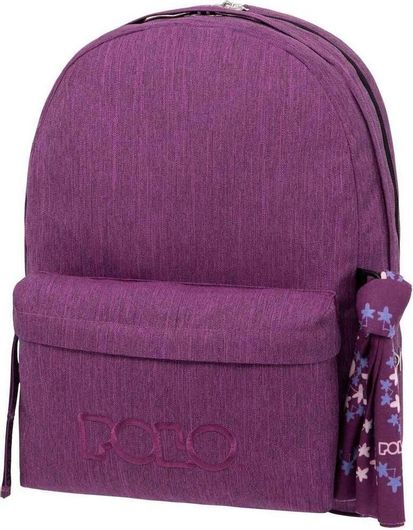 Σχολική Τσάντα Πλάτης Γυμνασίου / Λυκείου Polo Original Double Scarf Μοβ