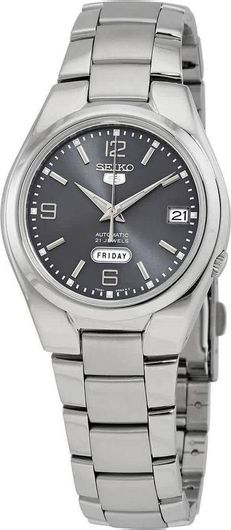 Ανδρικό Ρολόι Seiko 5 Automatic Αυτόματο με Ασημί Μεταλλικό Μπρασελέ