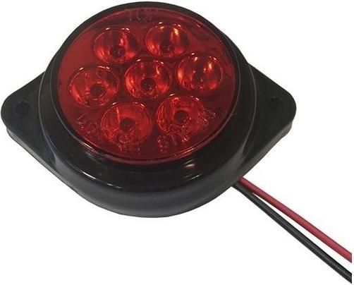 Φως Όγκου Φορτηγού GloboStar 115412 FLAT BULLET LED 7 SMD DC 24V IP66 Κόκκινο