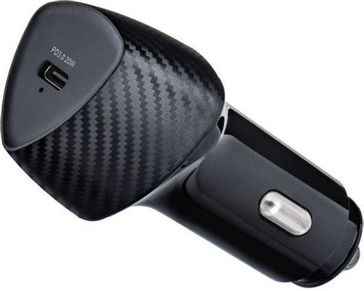 Φορτιστής Αναπτήρα Αυτοκινήτου Forcell Carbon Type-C 20W CC50-1C Μαύρο