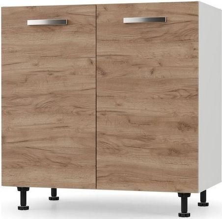 Ντουλάπι Νεροχύτη Alphab2b Charlotte 80x46.5x82cm Χρυσός Δρυς