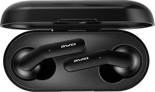 Awei T10C In-ear Bluetooth Handsfree Ακουστικά με Αντοχή στον Ιδρώτα & Θήκη Φόρτισης Μαύρο
