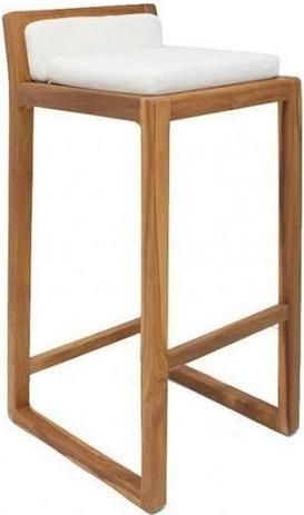 Σκαμπό Μπαρ Ξύλινο Μπεζ 46x44x87cm