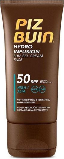 Αντηλιακό Gel Προσώπου Piz Buin Hydro Infusion Αδιάβροχο SPF50 50ml