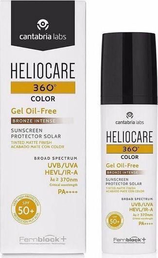 Αντηλιακό Προσώπου Heliocare 360 Color Gel Oil-Free Gel SPF50 με Χρώμα Bronze Intense 50ml
