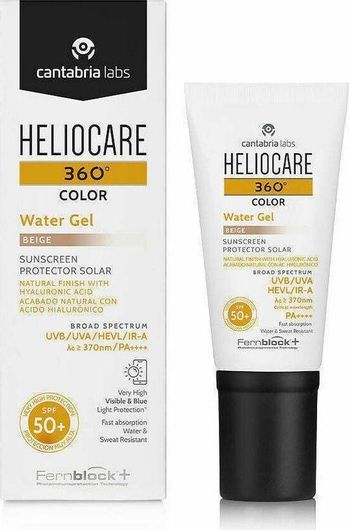 Αντηλιακό Προσώπου Heliocare 360º Color Αδιάβροχο Gel SPF50 με Χρώμα Beige 50ml