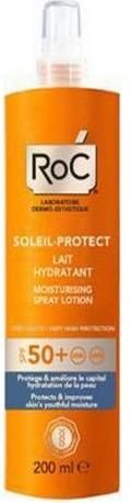 Αντηλιακή Λοσιόν Σώματος Roc Soleil-Protect Moisturising Lotion Αδιάβροχη SPF50 σε Spray 200ml