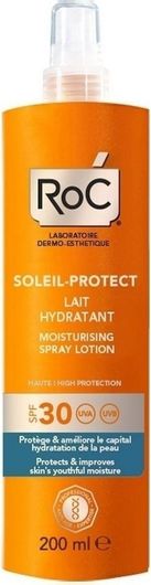 Αντηλιακή Λοσιόν Σώματος Roc Soleil-Protect Moisturising Lotion SPF30 σε Spray 200ml