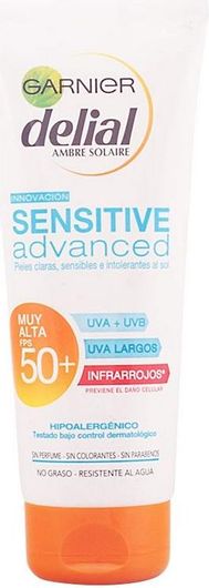 Αντηλιακή Κρέμα Σώματος Garnier Ambre Solaire Advanced Sensitive Αδιάβροχη SPF50 200ml
