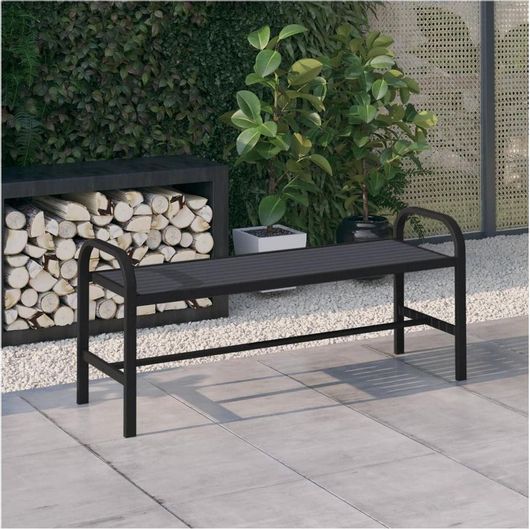 Παγκάκι Εξωτερικού Χώρου vidaXL Μεταλλικό 124.5x40.5x56.5cm