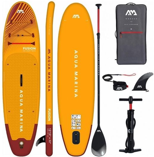 Σανίδα SUP Aqua Marina Fusion Φουσκωτή 3.3m Πορτοκαλί