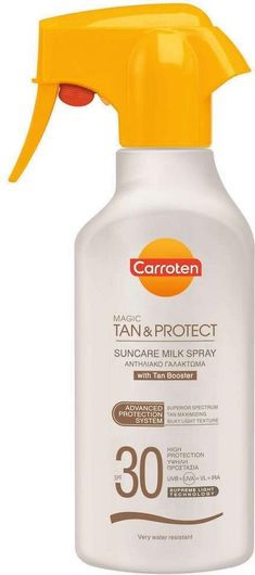 Carroten Magic Tan & Protect Αδιάβροχη Αντηλιακή Κρέμα για το Σώμα SPF30 σε Spray 270ml