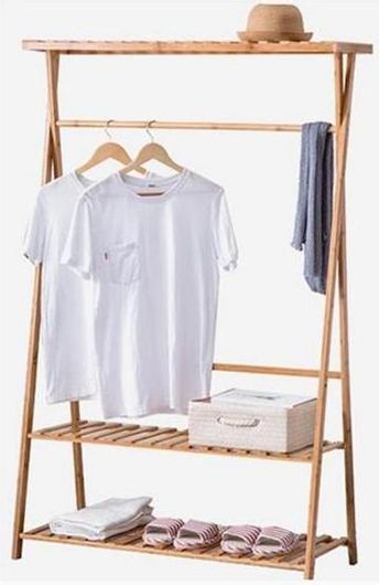 Κρεμάστρα Ράγα Ρούχων Ξύλινη Υ160x80x42cm