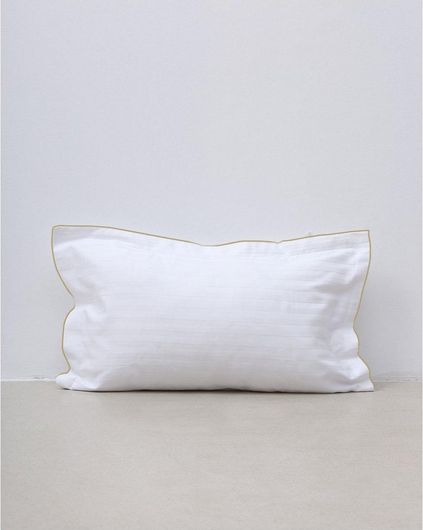 Μαξιλαροθήκη Pennie Oxford Βαμβακοσατέν με Ρέλι Redon 50x70cm Χρυσό