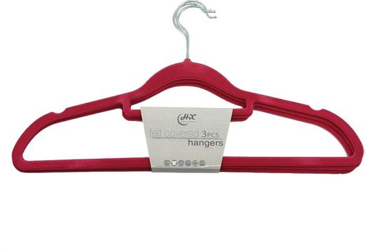 Σετ Κρεμάστρες Βελουτέ 23x42cm Τυχαία Επιλογή Χρώματος 3τμχ