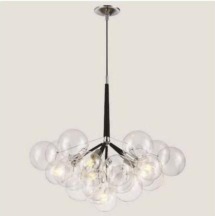 Κρεμαστό Φωτιστικό Οροφής Eurolamp Μοντέρνο Πολύφωτο για 6 Λαμπτήρες E27 Μαύρο 70cm