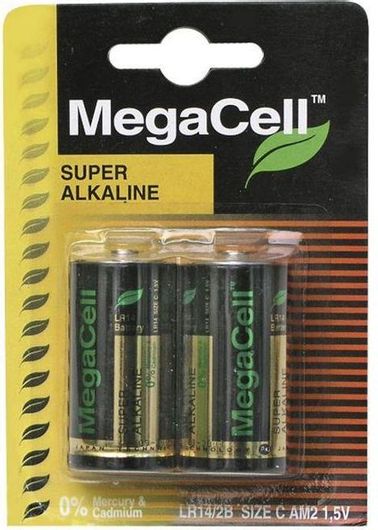 Αλκαλικές Μπαταρίες Megacell Mc-Lr14-2B Μεσαια C