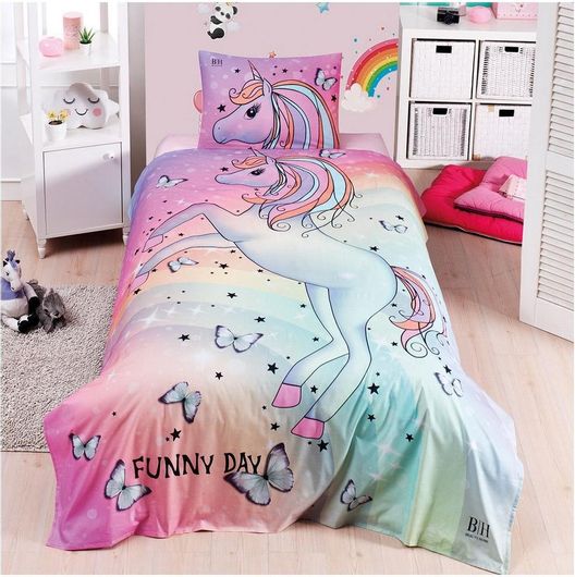 Σετ Παιδικά Σεντόνια Beauty Home Μονά Βαμβακερά 170x240cm 3τμχ