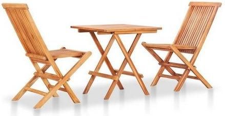 Σετ Τραπεζαρίας Vidal XL για Μικρούς Εξωτερικούς Χώρους 3τμχ Καφέ