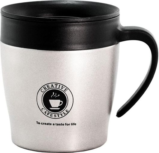 Θερμός Chios Hellas Κούπα Μεταλλική με Καπάκι 330ml Ασημί