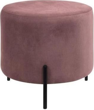Σκαμπό Σαλονιού Επενδυμένο με Βελούδο Lux Σάπιο Μήλο 46x46x43cm