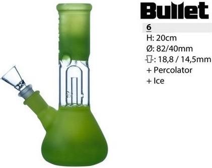 Bong Bullet 6 Γυάλινο Πράσινο